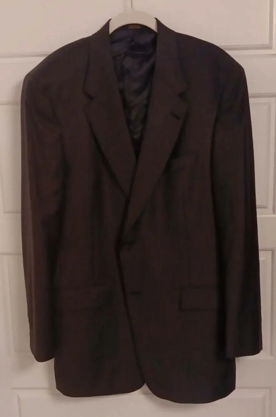 Hart Schaffner & Marx Gold Trumpeter Pure New Wool Pinstripe Suit Jacket